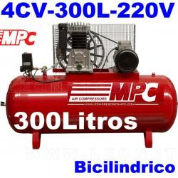Compresor MPC monofásico bicilíndrico de 300 litros SNB30042M