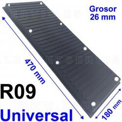 R09 Taco de goma rectangular UNIVERSAL para el lateral destalonador de la desmontadora