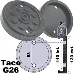 G26 taco de goma para elevadores compatible con Maha