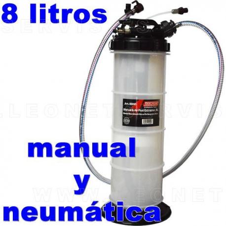 Bomba neumática y manual de 8 litros para extracción de aceite