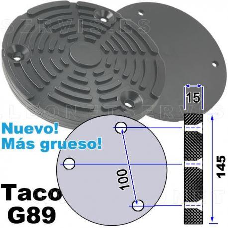 G89 Taco de goma de diámetro 145mm para elevadores Istobal Velyen