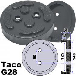 G28 taco de goma para elevadores compatible con Twin Busch, Ever Eternal EAE, Launch...