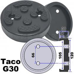 G30 taco de goma para elevadores compatible con Twin Busch, Ever Eternal EAE, Launch...