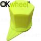 Tapón OKwheel® con indicador inferior de tuercas flojas para ruedas de vehículos industriales.