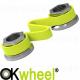 Tapón OKwheel® con indicador inferior de tuercas flojas para ruedas de vehículos industriales.