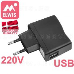 Cargador de mechero con salida USB para productos ELWIS