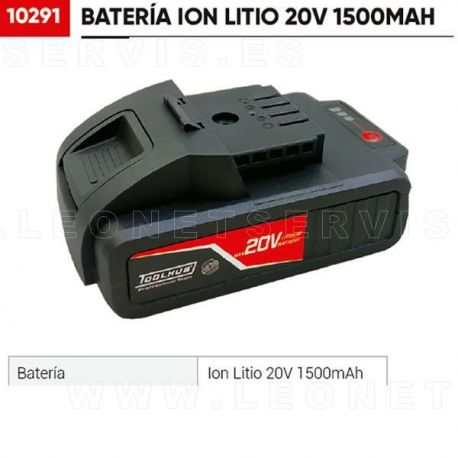 Batería recargable de Ion Litio, de 20V y 1500 mAh
