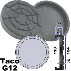 G11 Taco de goma 125mm. compatible para elevador Nussbaum, Ami...