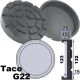 G22 Taco de goma 123x10 mm compatible para elevadores Ravaglioli...