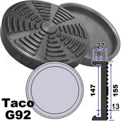 G92 Taco de goma de 155 mm para elevador Istobal