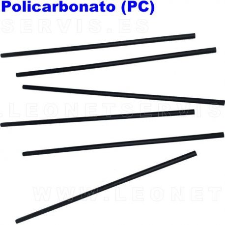 Varilla electrodo de policarbonato transparente, 15 varillas
