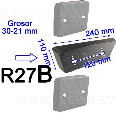R27 taco de goma para desmontadoras M&B, Werther, Bosch, Beissbarth, Sicam, Accu-Turn... 