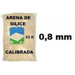 Saco de 25 Kilos de arena de sílice 0,8 mm para arenadora