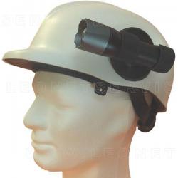 Soporte giratorio con velcro para sujetar las linternas de mano al casco