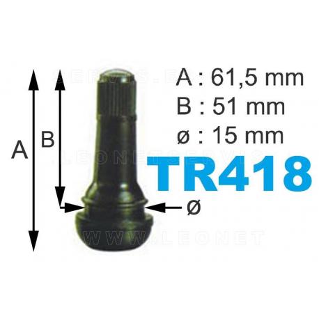 Válvulas TR-418 para neumáticos